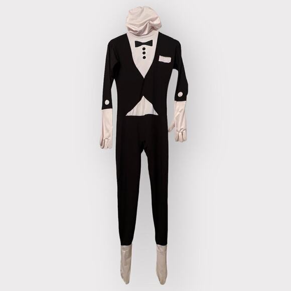 Morphsuit Halloween Costume Mens Small Tuxedo Bodysuit Full Body Suit Cosplay - Picture 3 of 9
